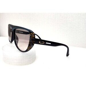 Christian Dior 2421 Womens Sunglasses Made Germany Vintage Black Floral